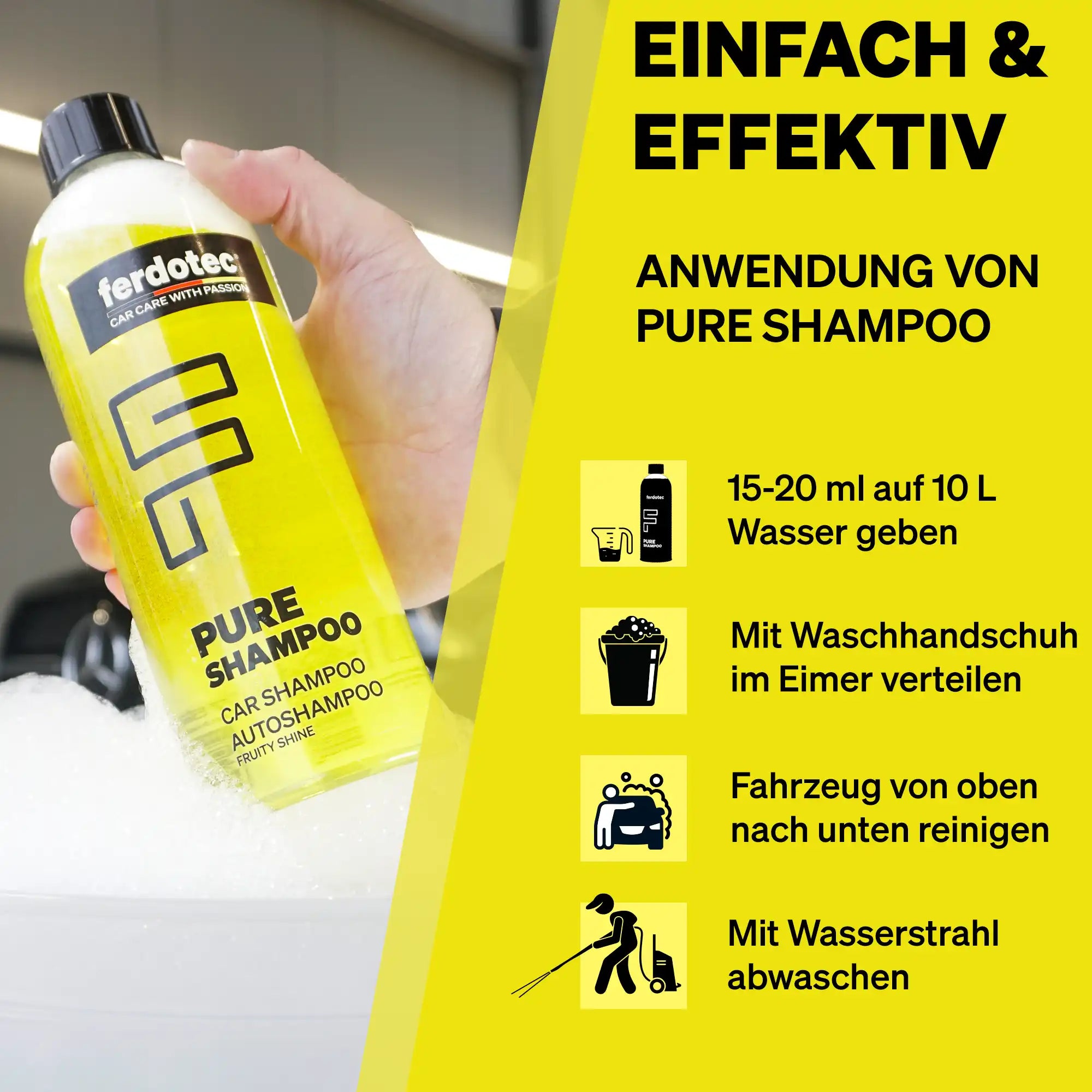 Pure Shampoo & Pinky Flash mit Felgenbürste Spar-Set