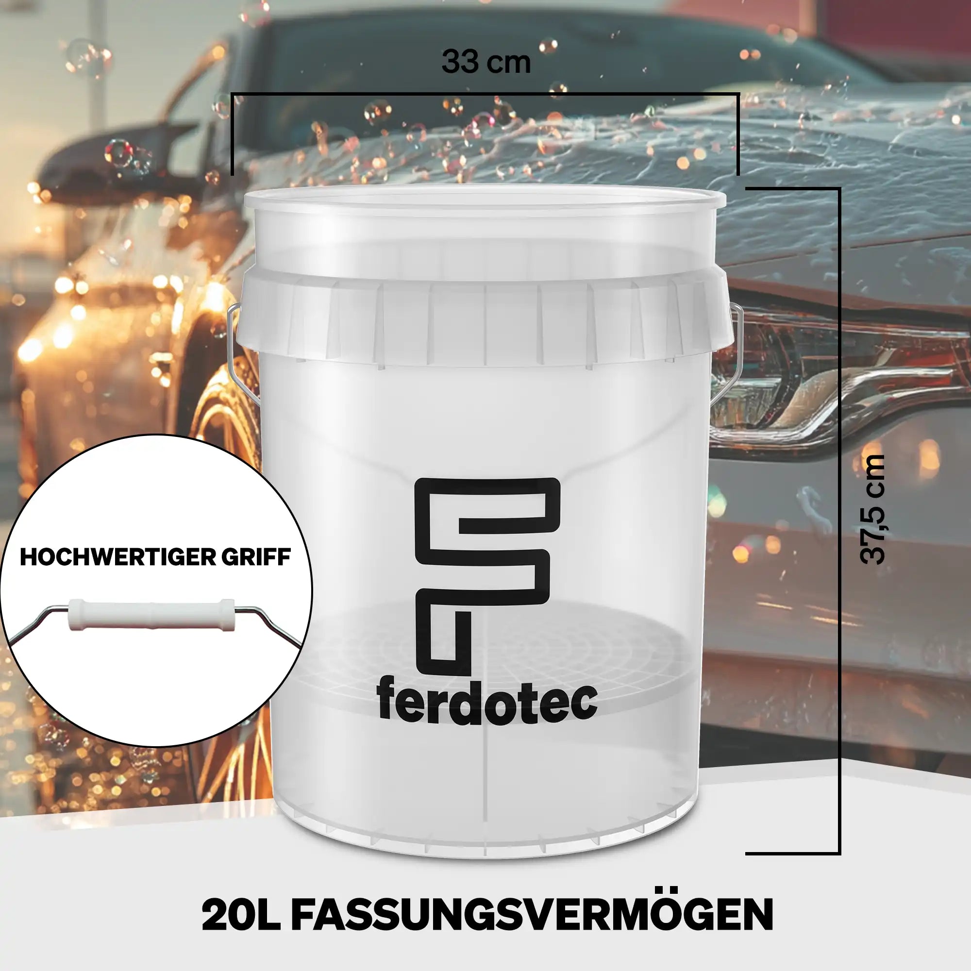 Wascheimer 20L - Weiss inkl. Schmutzsieb