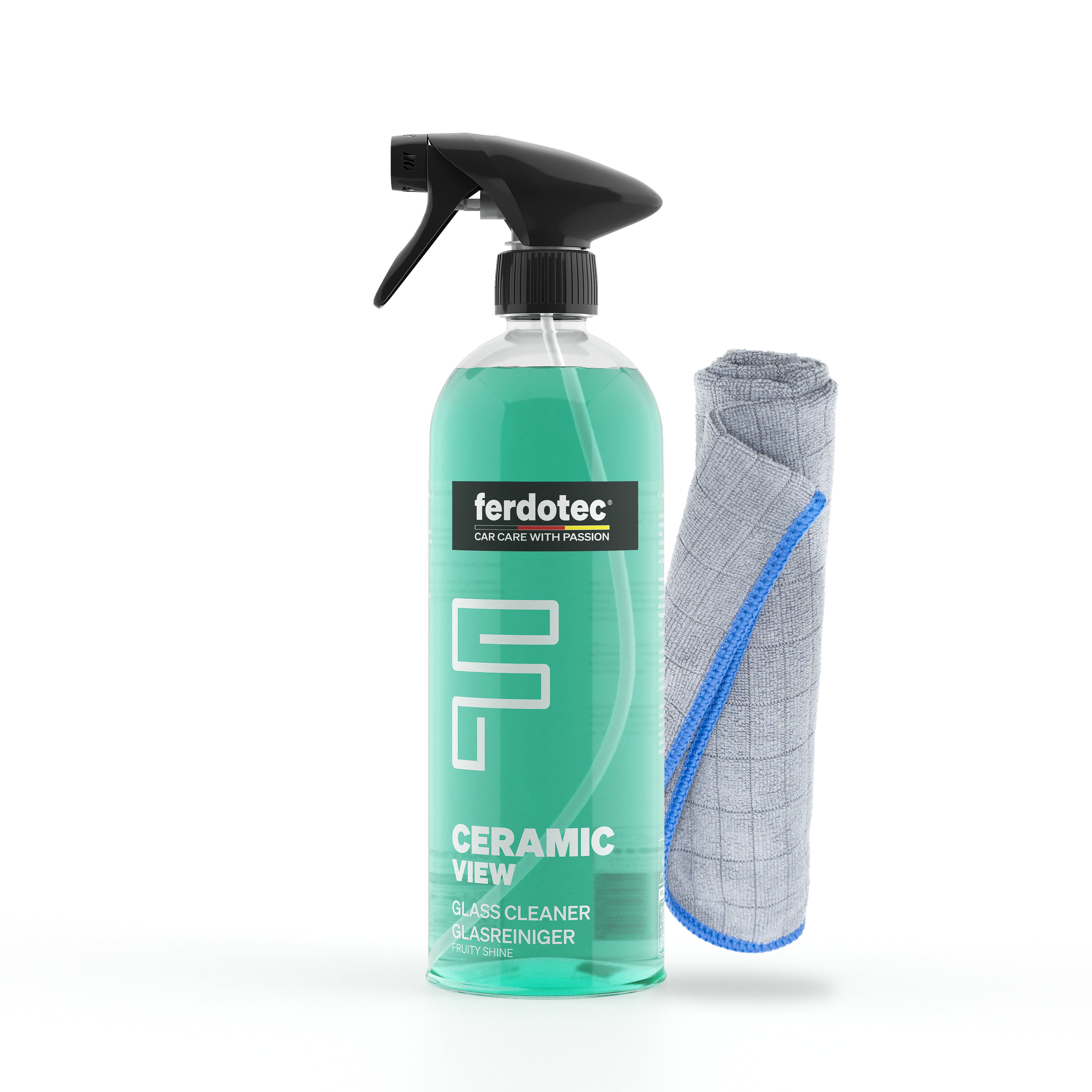 Ceramic View Glasreiniger 750ml Microfaser Set
