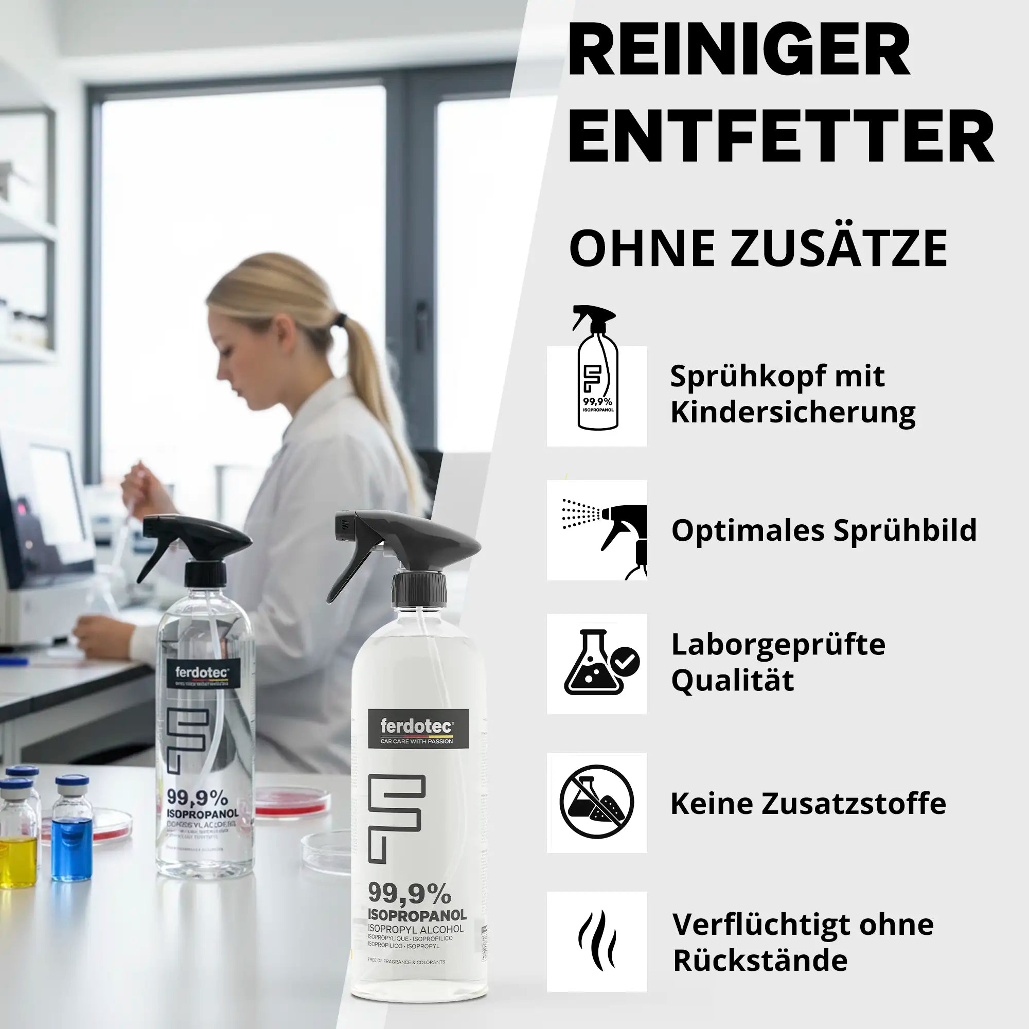 IPA 1L - Isopropanol 99,9% Sprühflasche