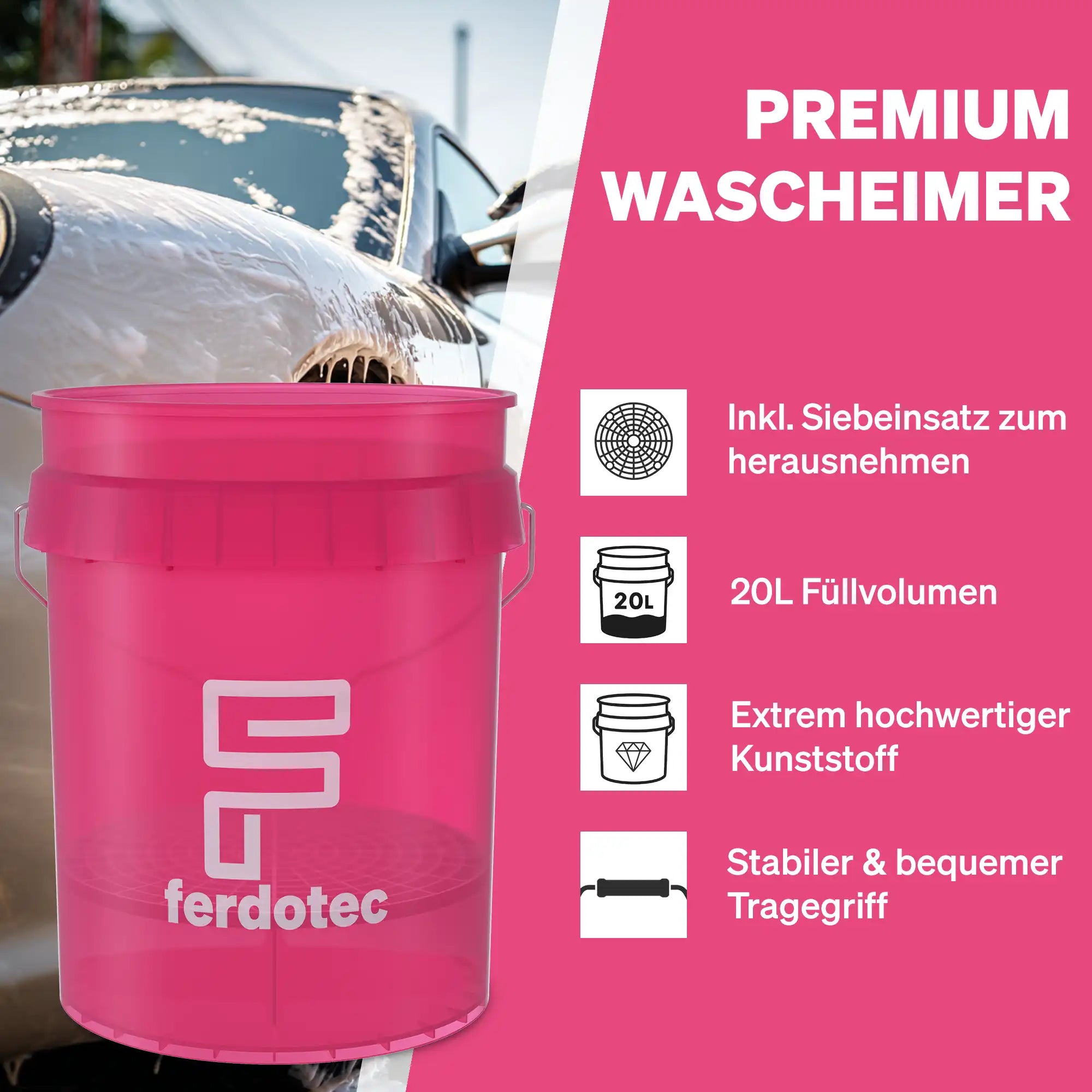 Basic Car Care Set Pink